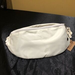 BearPaw White Crossbody Bag with Crescent Shape